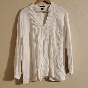 Chaps Long Sleeve Keyhole top